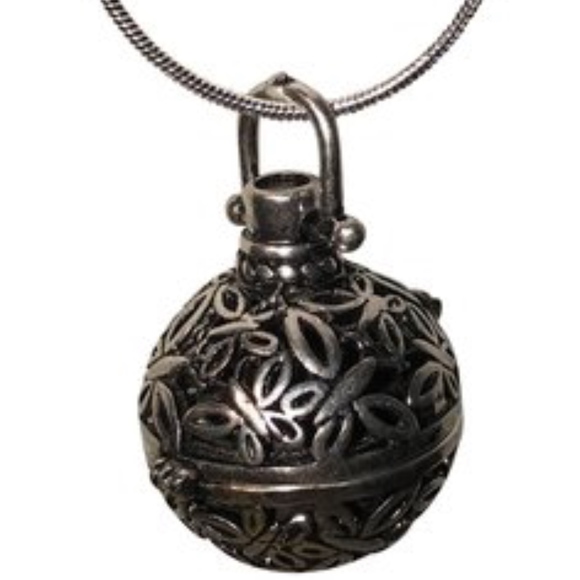 Dovajean Jewelry - Aromatherapy Silver Cage Necklace with Lava BEAD!